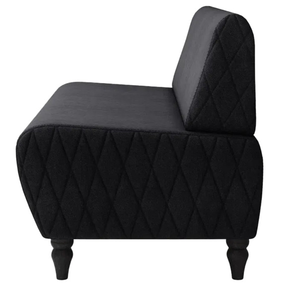 Диван Лотик, велюр, черный - фото 4