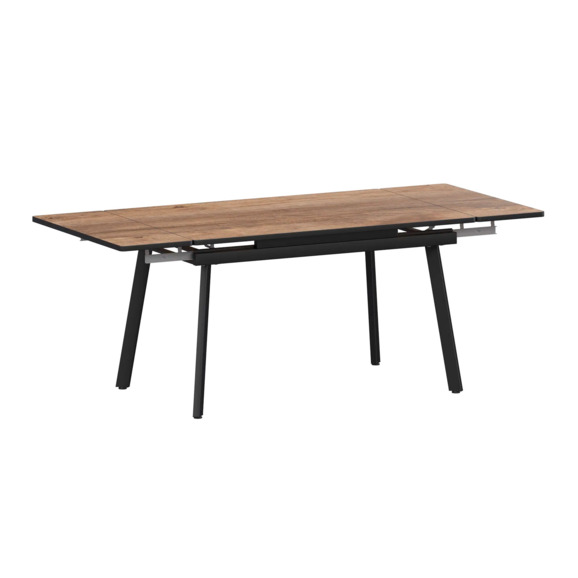 Стол раздвижной Гранди 1200+300+300, дуб самдал, черный муар - фото 1