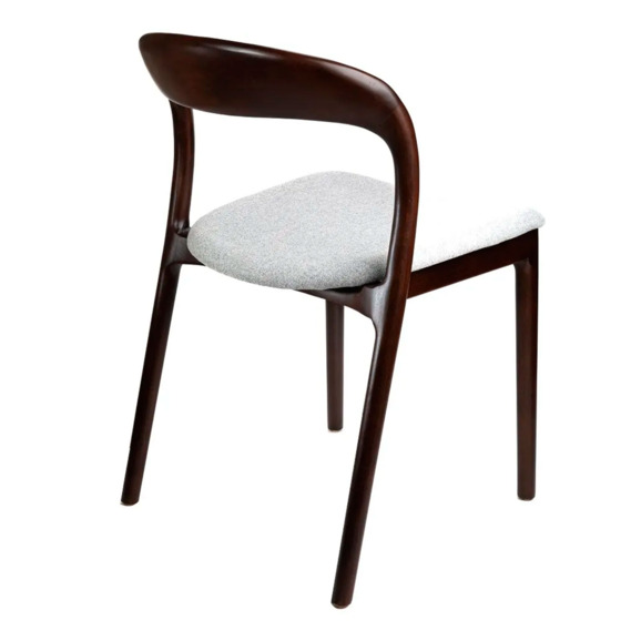 Стул деревянный Леман без подлокотников с серой обивкой - фото 4