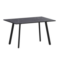 Настоящее фото товара Стол нераздвижной Рольф, даркстоун, черный муар, произведённого компанией ChiedoCover