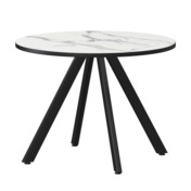 Фотография товара Стол нераздвижной Лаки мини 900мм, мрамор белый, черный муар от компании ChiedoCover.