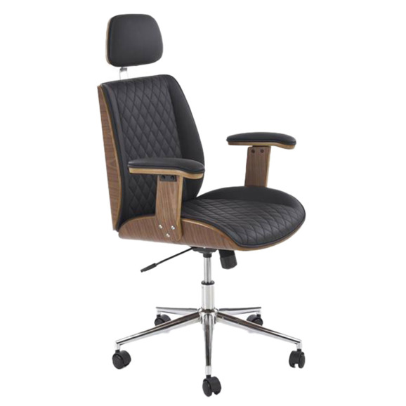 Кресло компьютерное Easel, черный, орех Кресло компьютерное Easel, черный, орех - фото 1