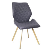 Фотография товара Стул мягкий Whim Hold, экокожа, металл, шампань, антрацит от компании ChiedoCover.