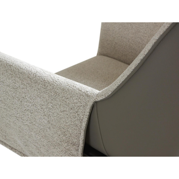 Стул Минотти, бежевый шенилл, экокожа, металл - фото 6