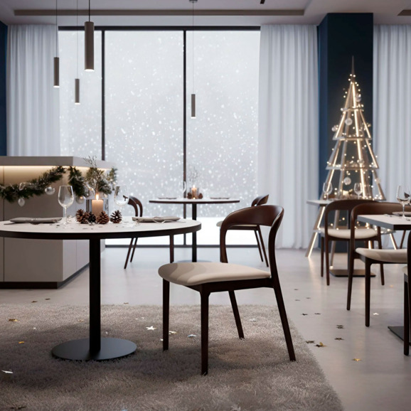 Стул Леман без подлокотников с бежевой обивкой - фото 4