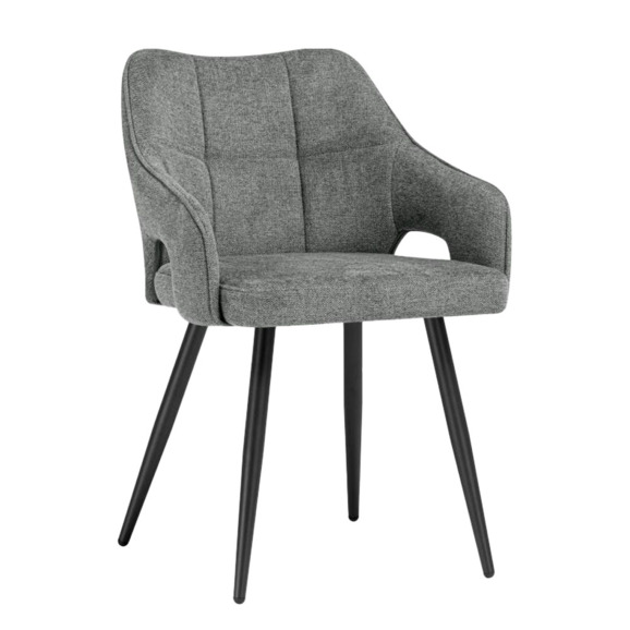 Стул на металлокаркасе Hera dark gray / black Стул на металлокаркасе Hera dark gray / black - фото 1