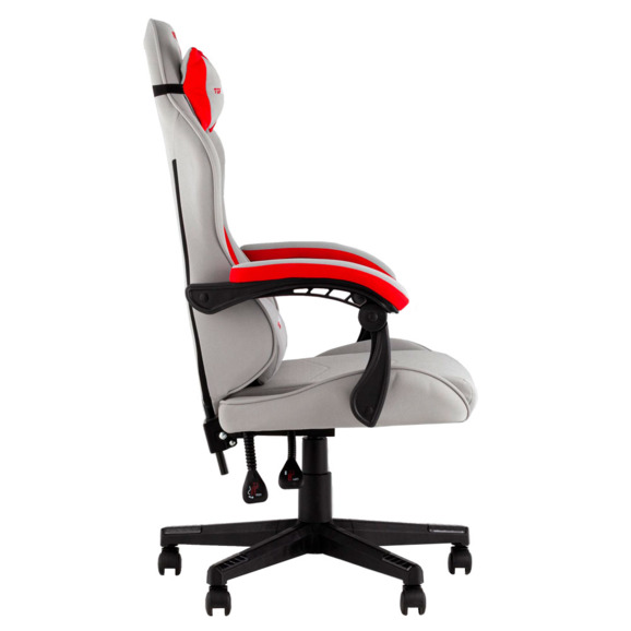 Кресло спортивное TopChairs Phantom ткань серо-красный - фото 3