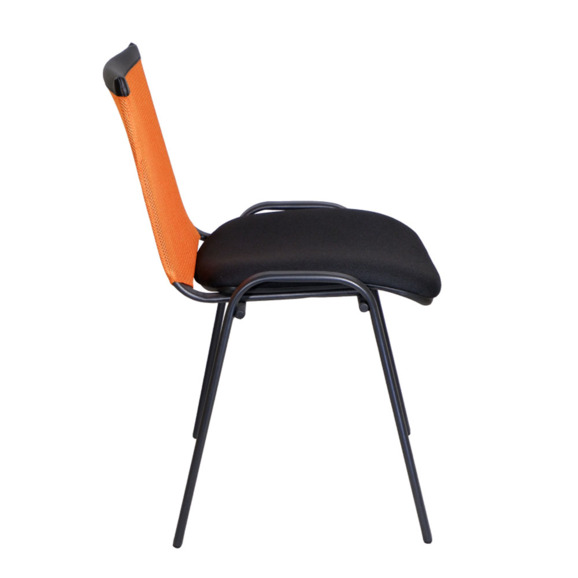 Стул Изо, спинка сетка W, оранжевый, черный - фото 3