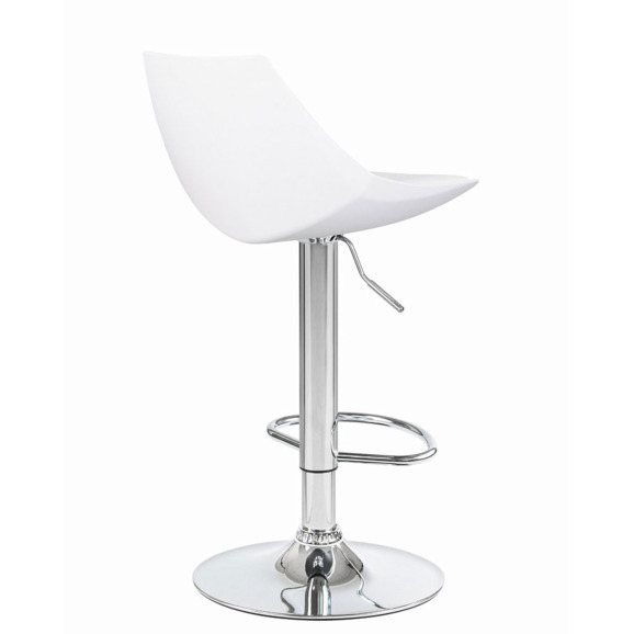 Стул барный Амальфи, хром сталь, кожзам белый - фото 4