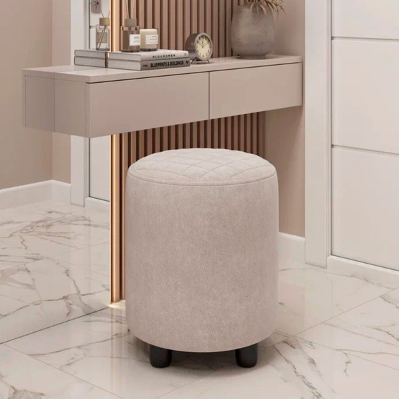 Пуф Тепал, велюр, серо-бежевый - фото 5