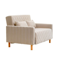 Фотография Диван-кровать Митчел Лео 122, светло-бежевый от производителя ChiedoCover, картинка продукции, реальное фото товара Настоящее фото товара Диван-кровать Митчел Лео 122, светло-бежевый, произведённого компанией ChiedoCover