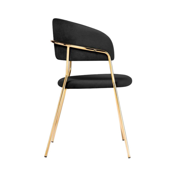 Стул на металлокаркасе Kamelia black / gold Стул на металлокаркасе Kamelia black / gold - фото 3