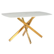 Фотография товара Стол обеденный Rock, белый, золото от компании ChiedoCover.