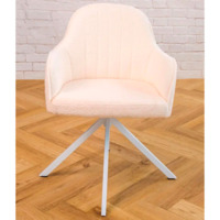 Фотография товара Кресло Сета, пирамида, молочный, белый, букле от компании ChiedoCover.