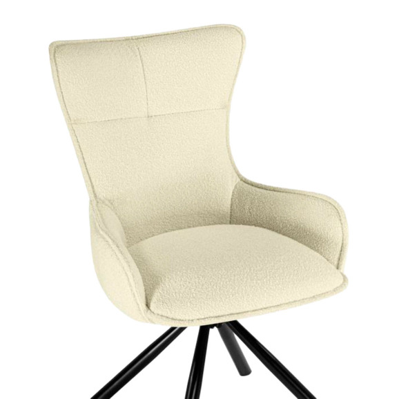 Стул на металлокаркасе Chicago cream / black Стул на металлокаркасе Chicago cream / black - фото 6