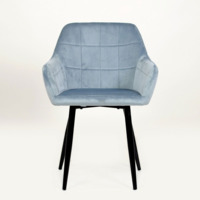 Кресло K-36, велюр, серо-голубой