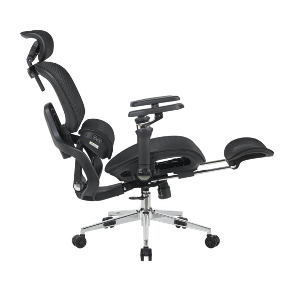 Кресло офисное TopChairs Prodigy с оттоманкой, черный - фото 5