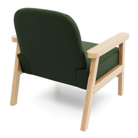 Кресло Лора береза, зеленое - фото 3