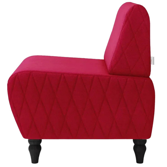 Кресло Лотик велюр, красный - фото 4