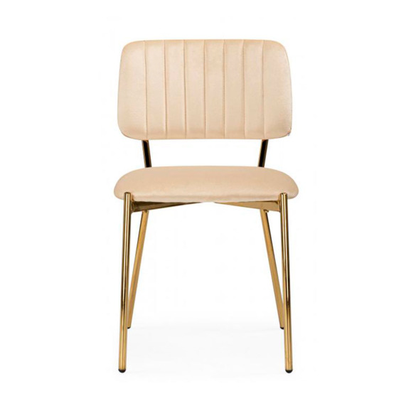 Стул на металлокаркасе Armond beige / gold Стул на металлокаркасе Armond beige / gold - фото 2