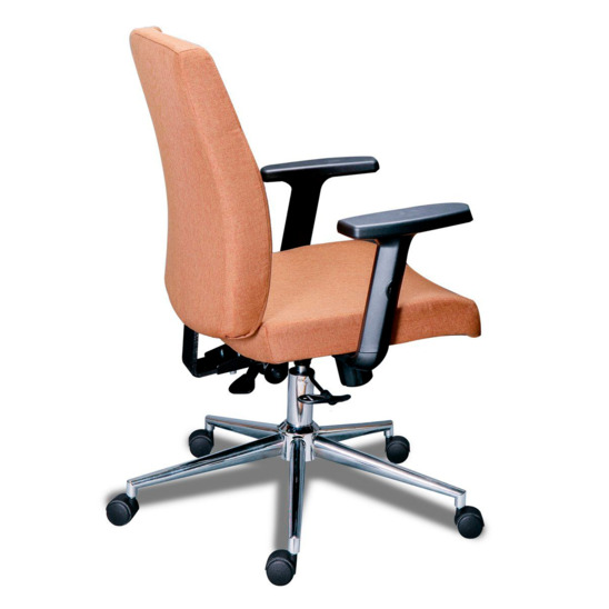 Кресло для офиса ПАУК хром, оранжевый - фото 3