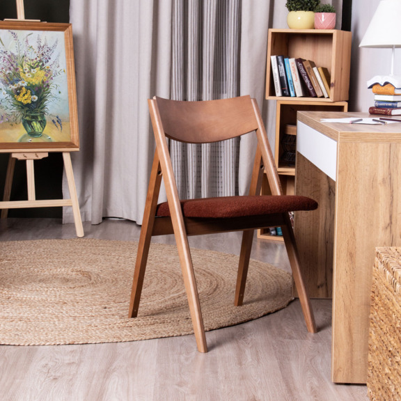 Фотография в интерьере товара Стул Clack, букле Lanvin 497, ножки бук морилка светлый орех от компании ChiedoCover.