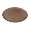 Поднос прорезиненный коричневый, овальный