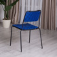 Реальное изображение товара 5 Стул Лион с подушкой 01, черный, синяя подушка производства ChiedoCover 