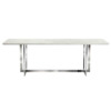 Стол Folio, белый мрамор, серебро Стол Folio, белый мрамор, серебро