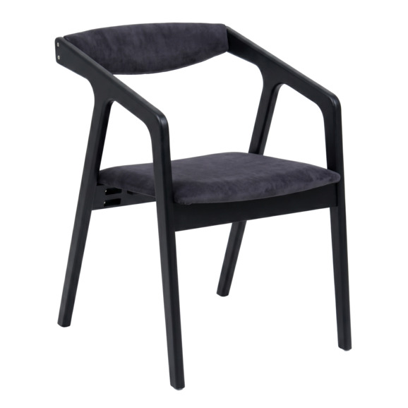 Полукресло Фенди, велюр Тиара 83, ножки бук морилка черная - фото 1