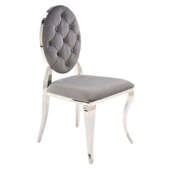 Стул кухонный Aqua, серый, серебряный - фото 1