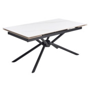 Фотография товара Стол обеденный Retort, раскладной, белый мрамор, черный от компании ChiedoCover.