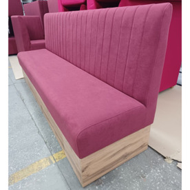 Диван Мистик, велюр Nuvola 62 розовый, ЛДСП Кроношпан Плитторг Дуб Сонома