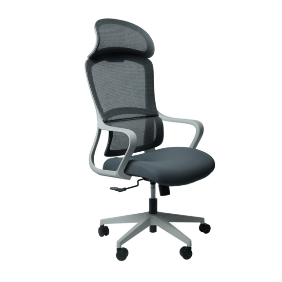 Офисное поворотное кресло Sparx frs-2 rust white, ткань / сетка, светло-серый - фото 1