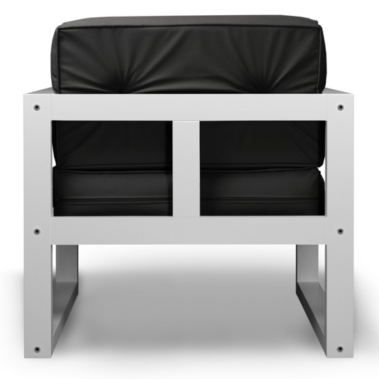 Кресло Амстер белая эмаль, черное - фото 3