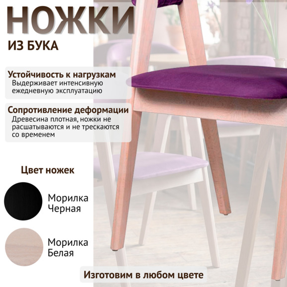 Полукресло Дольче , велюр Холланд 38 фиолетовый - фото 4