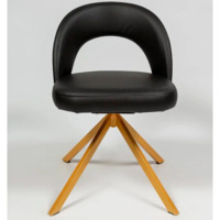 Фотография товара Стул Пиннате, пирамида, черный, золотой, кожа от компании ChiedoCover.