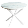 Обеденный стол Plot, белый, мрамор