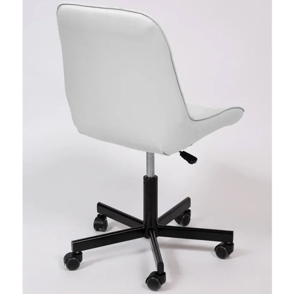 Стул Мускус, пятилучие, кожа, белый, черный - фото 4