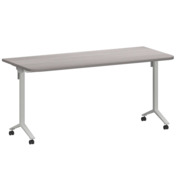 Фотография товара Стол мобильный складной радиусный, лиственница, белый, 25 мм, 160*70 от компании ChiedoCover.