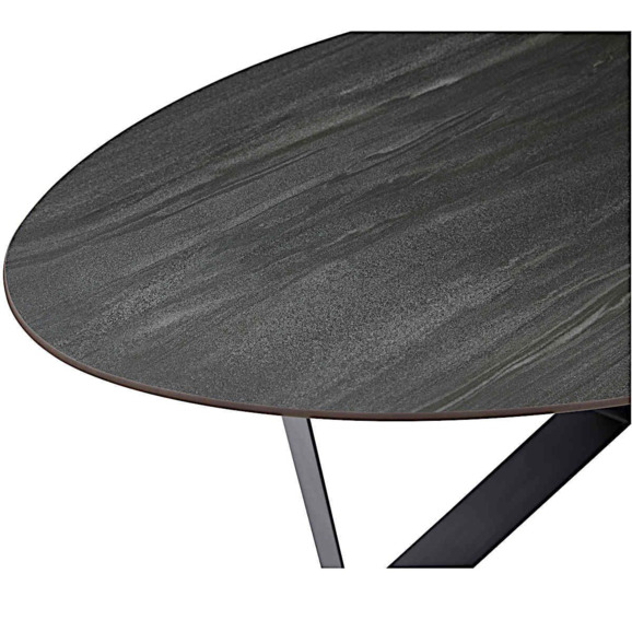 Стол обеденный AustriIia Sand Black, 180*90*75, керамика, металл, черный - фото 5