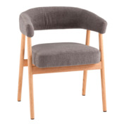 Фотография товара Стул обеденный Зубо с деревянными ножками, темно-серый от компании ChiedoCover.