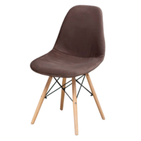 Настоящее фото товара Чехол Е01 на стул Eames, уплотненный коричневый, произведённого компанией ChiedoCover