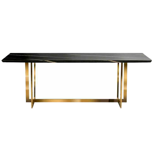 Стол Morale, чёрный мрамор, золотой Стол Morale, чёрный мрамор, золотой - фото 1