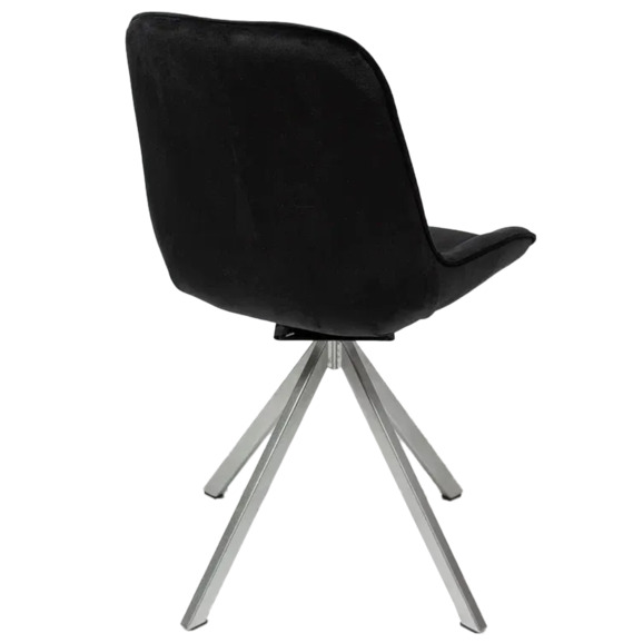 Стул Мускус, пирамида, велюр, черный, серебряный - фото 4