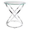 Журнальный столик Architrave C, прозрачный, хром