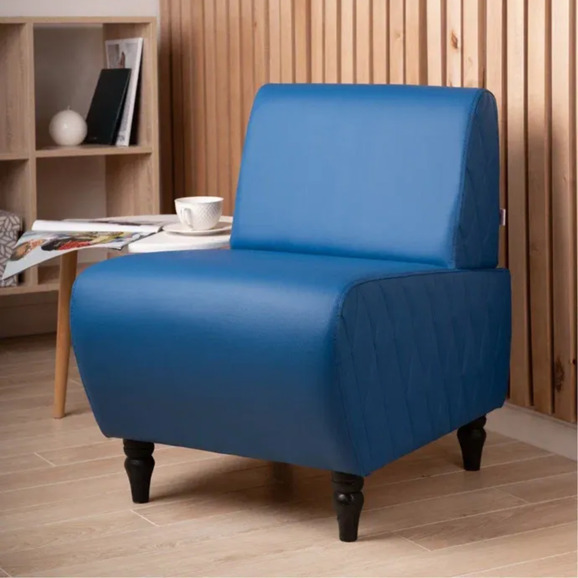 Кресло Лотик экокожа, синий - фото 5