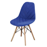 Настоящее фото товара Чехол Е03 на стул Eames, синий, произведённого компанией ChiedoCover