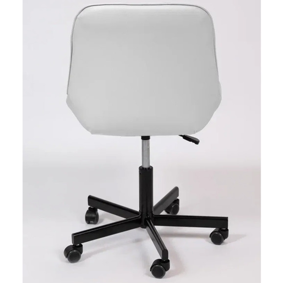 Стул Мускус, пятилучие, кожа, белый, черный - фото 5