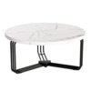 Журнальный столик Stone, белый мрамор, черный
